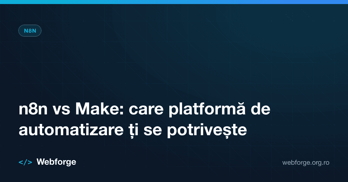 n8n vs Make: care platformă de automatizare ți se potrivește